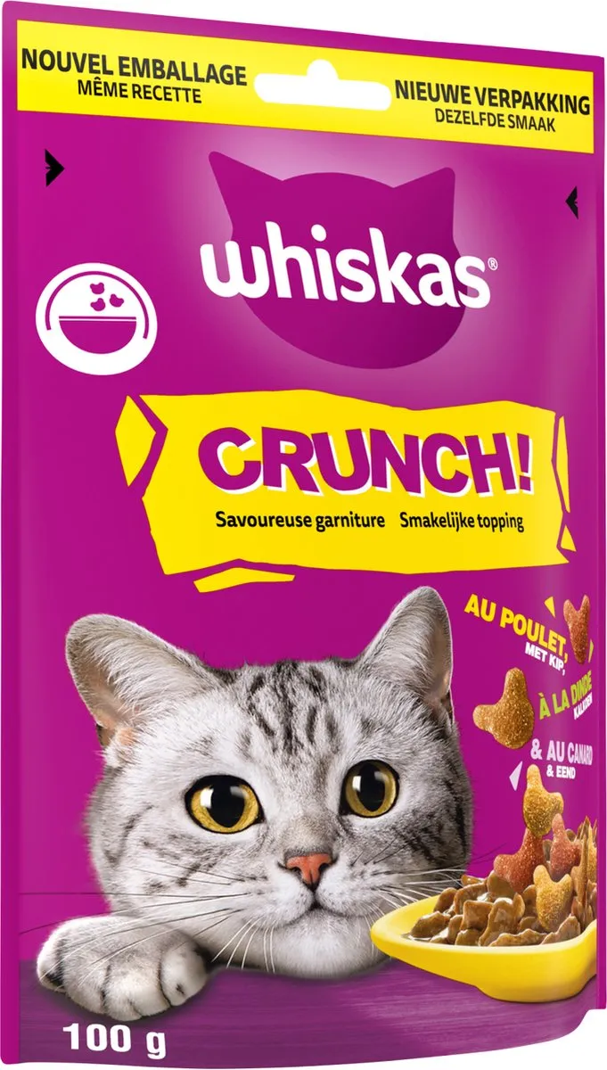 Whiskas Kattensnoepjes Crunch Gevogelte - 6x100g