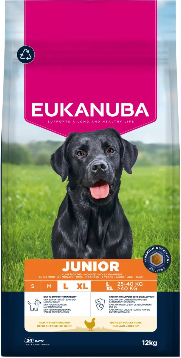 Eukanuba Junior Large Breed Kip Hondenbrokken 12kg