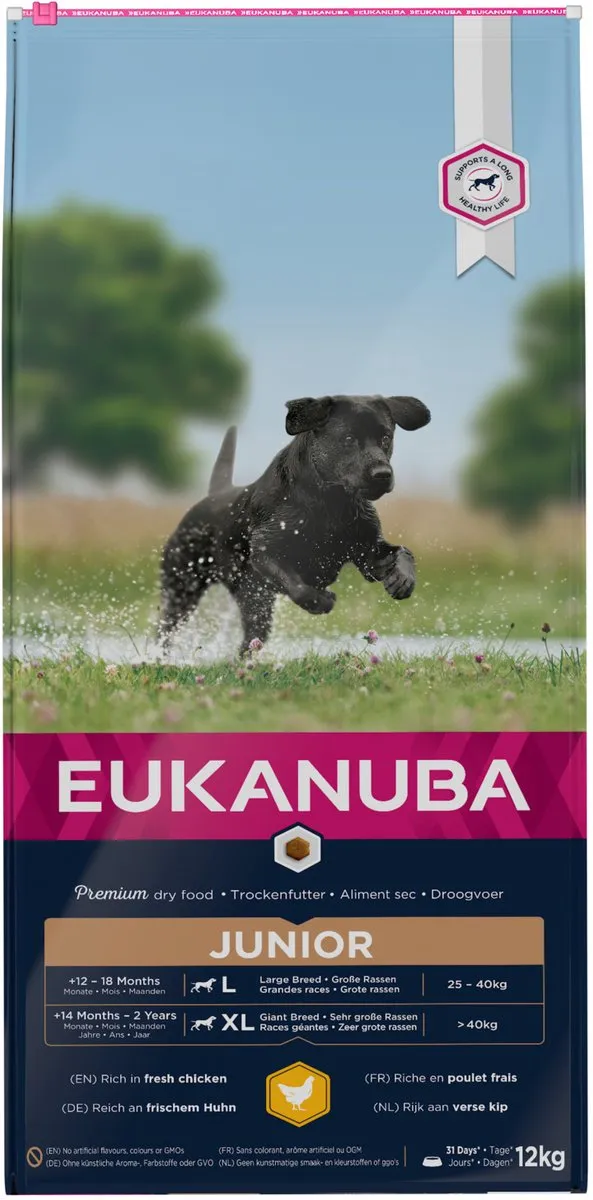 Eukanuba Junior Large Breed Kip Hondenbrokken 12kg