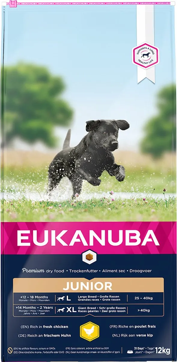 Eukanuba Junior Large Breed Kip Hondenbrokken 12kg