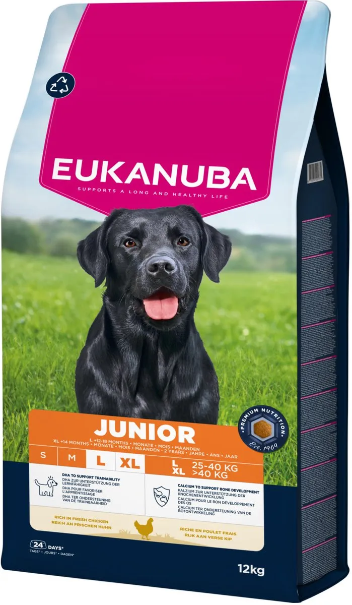 Eukanuba Junior Large Breed Kip Hondenbrokken 12kg