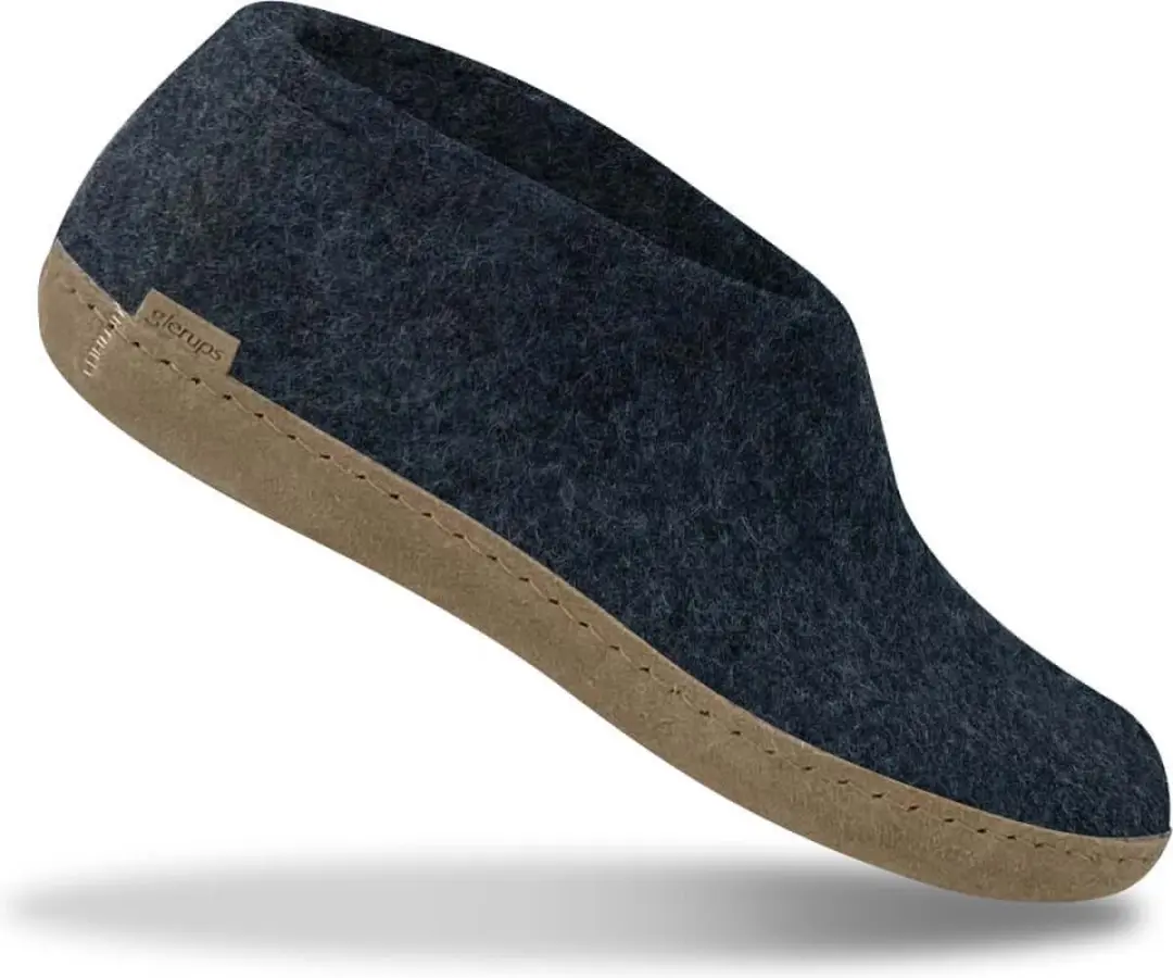 Glerups Schoen met leren zool-Blauw-47