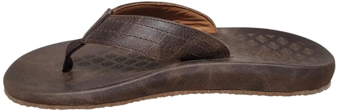 Raffas Darl Brown Teenslippers Bruin Leer Heren - Bruin - 40 - afbeelding 4 van 4
