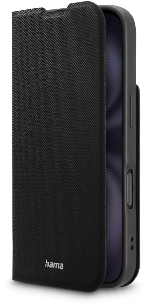 Hama Daily Protect Booklet Hoesje iPhone 16 - 2 Pasjes - Zwart