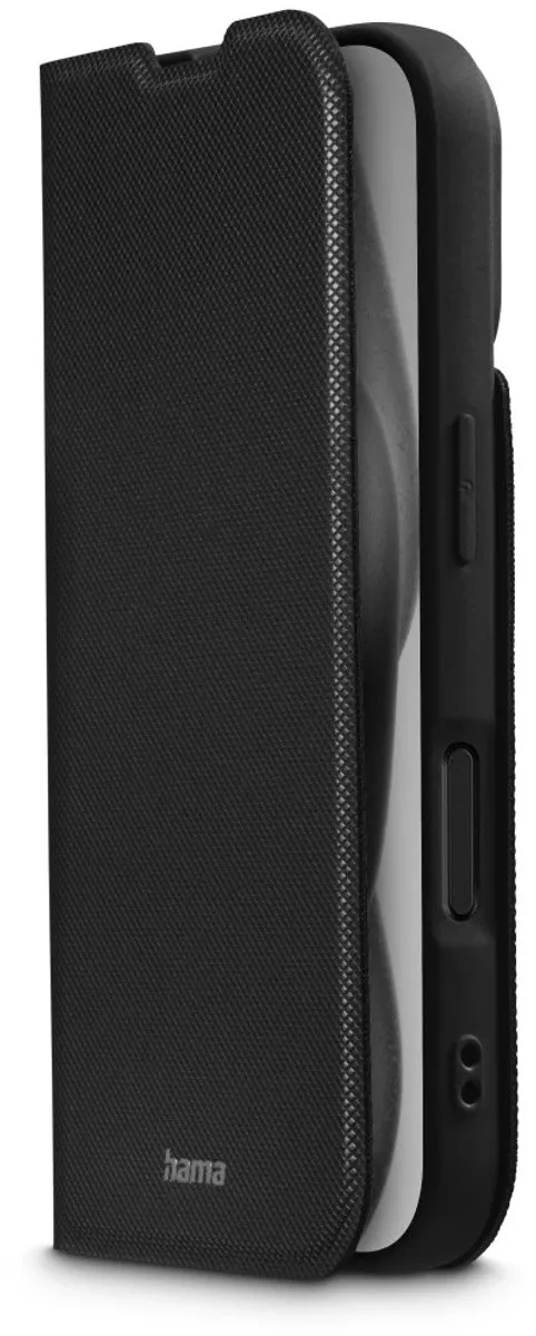 Hama Daily Protect Booklet Hoesje iPhone 16 - 2 Pasjes - Zwart