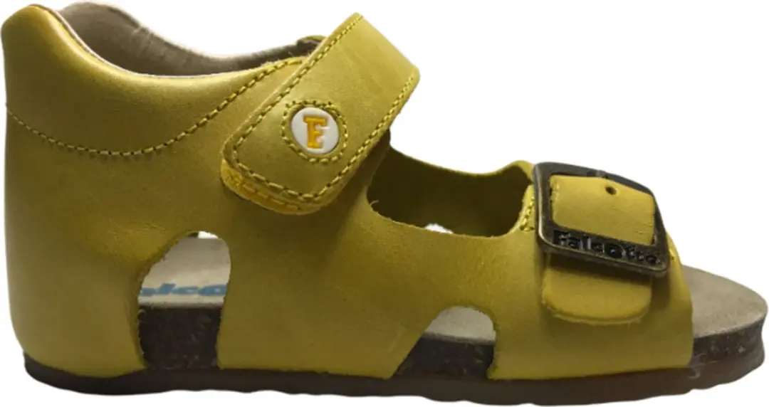 Falcotto gesp velcro lederen sandalen Bea Geel mt 20