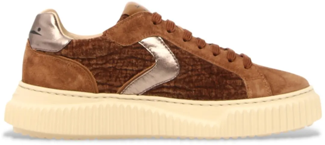 Voile blanche Bruine Lipari Leren Sneakers