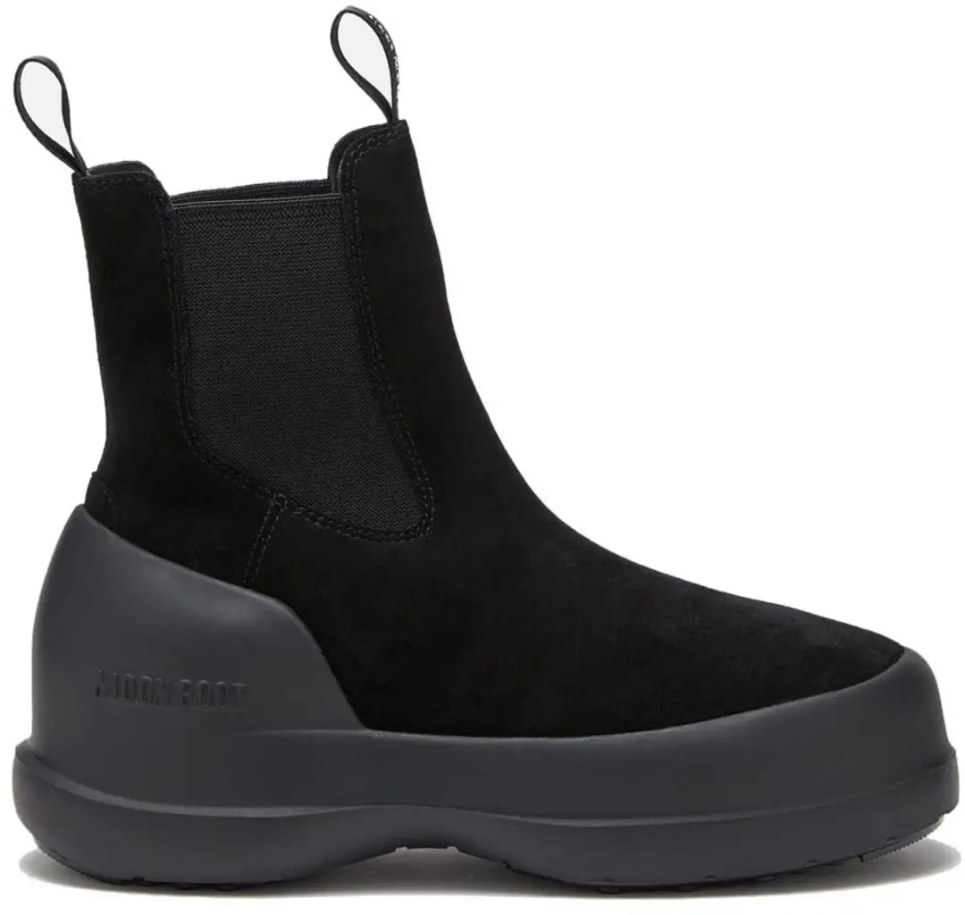 Moon Boot Luna Chelsea Suede Laarzen Zwart EU 37