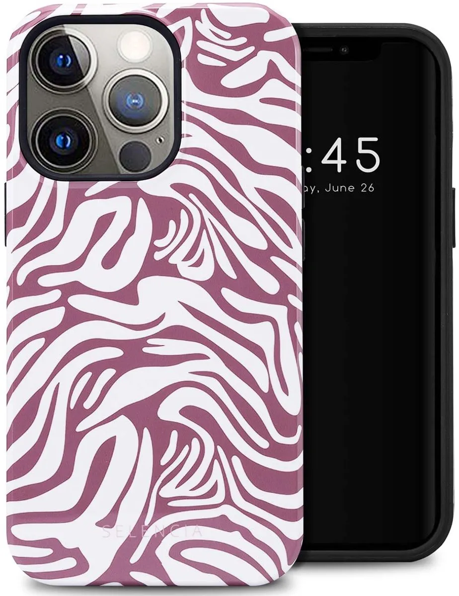 Selencia Hoesje iPhone 13 Pro Trippy Swirl Dark Rose