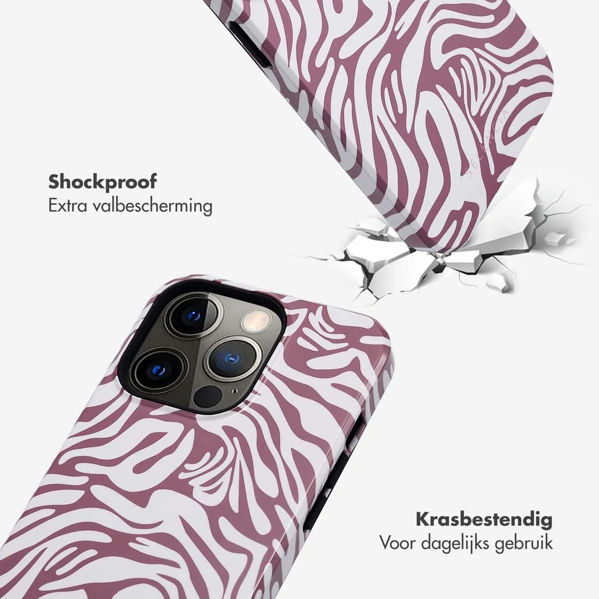 Selencia Hoesje iPhone 13 Pro Trippy Swirl Dark Rose