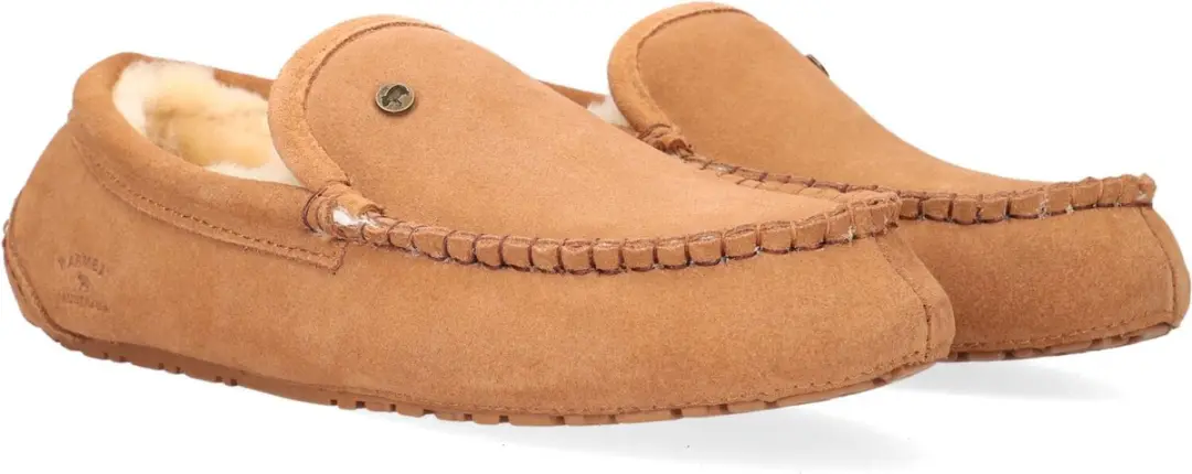Warmbat Earlwood Suede Heren Sloffen - Cognac - afbeelding 4 van 6