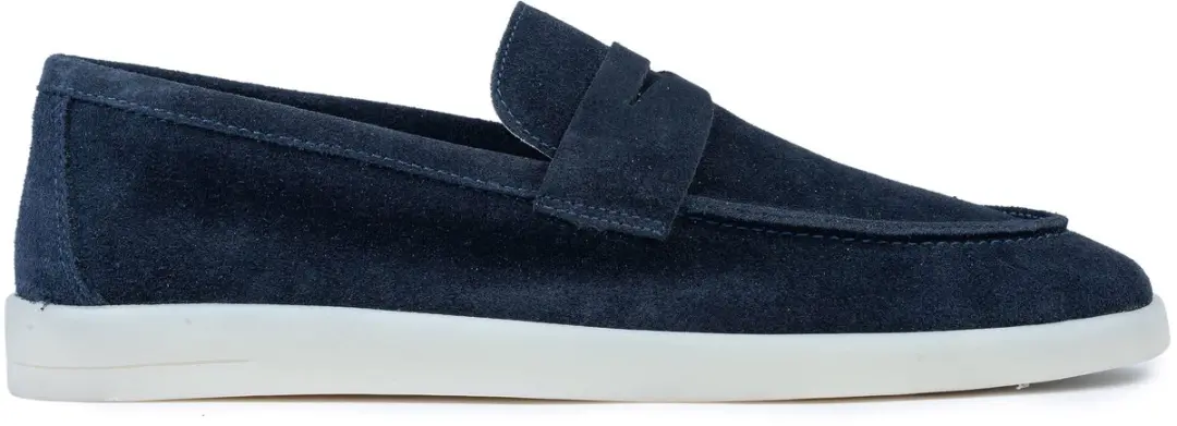 Omnio milan loafers heren navy suède