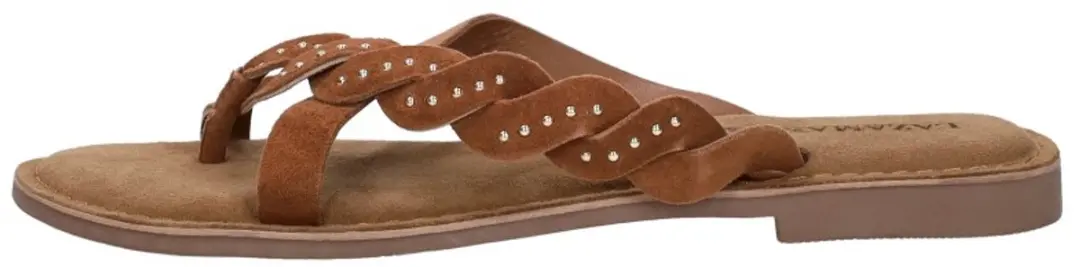 Lazamani Lena Dames Slippers Suede - Tan - Maat 43 - afbeelding 3 van 6
