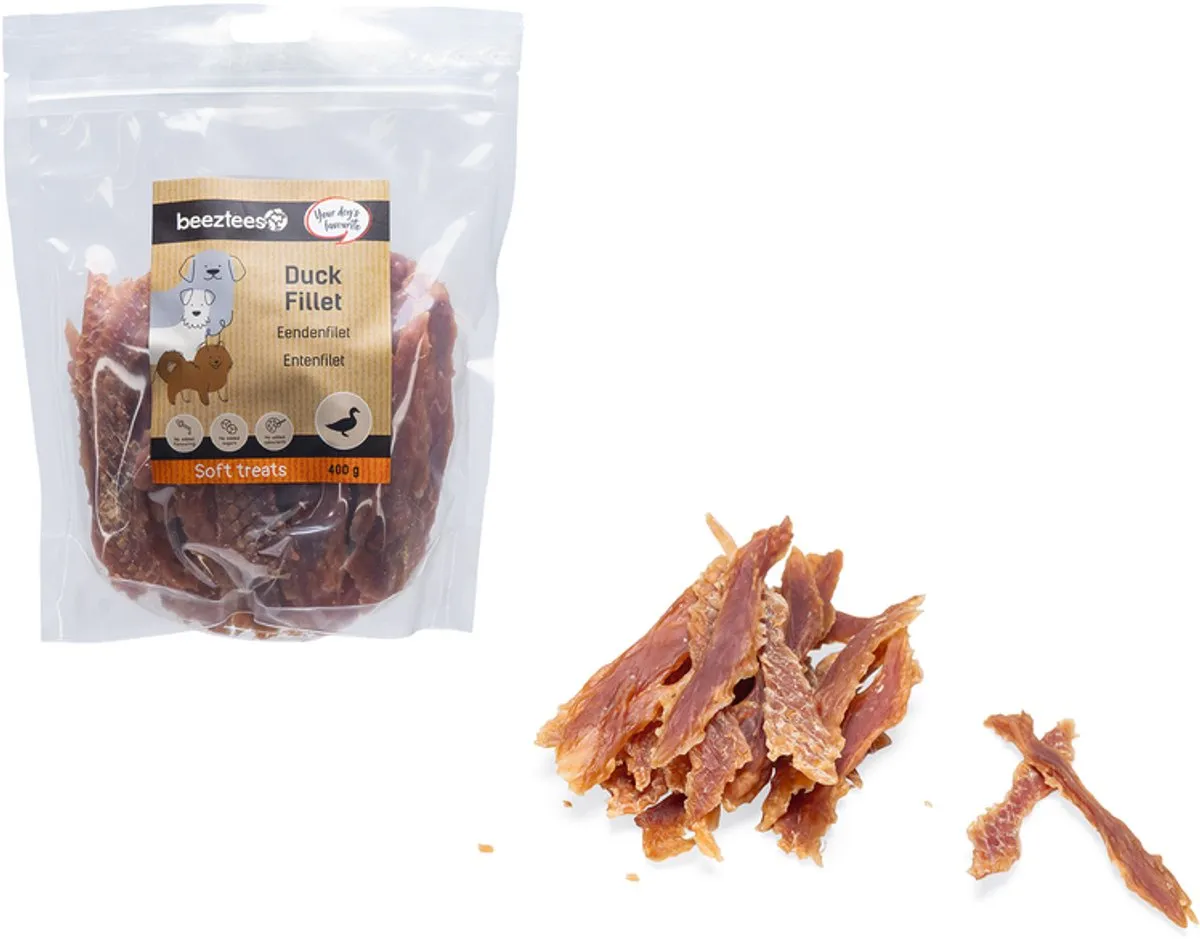 Beeztees Tasty Treats Eendenfilet Hondenkoekjes 400g