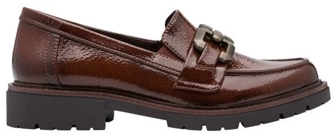 JANA 24764-41 Cognac lak dames instappers