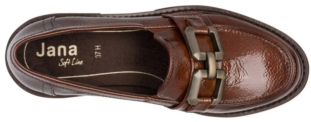 JANA 24764-41 Cognac lak dames instappers - afbeelding 4 van 5