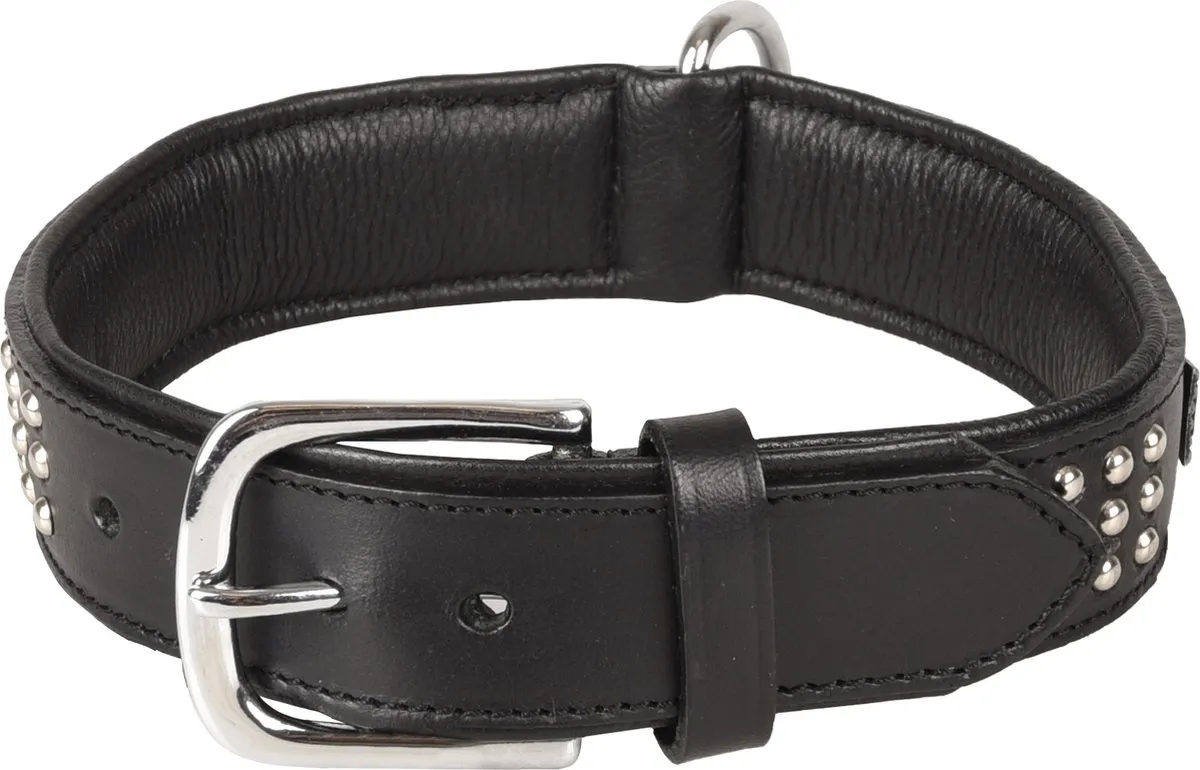 Flamingo Sedona Halsband - Leder Zwart M/L 39-45cm - afbeelding 2 van 6