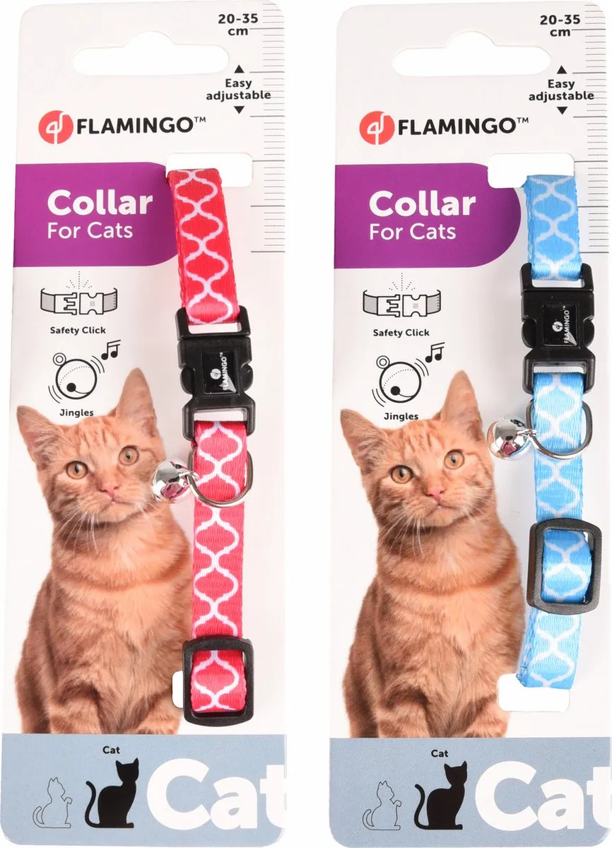 Flamingo Kattenhalsband Amsi - Assorti Multi-Color 20-35cm