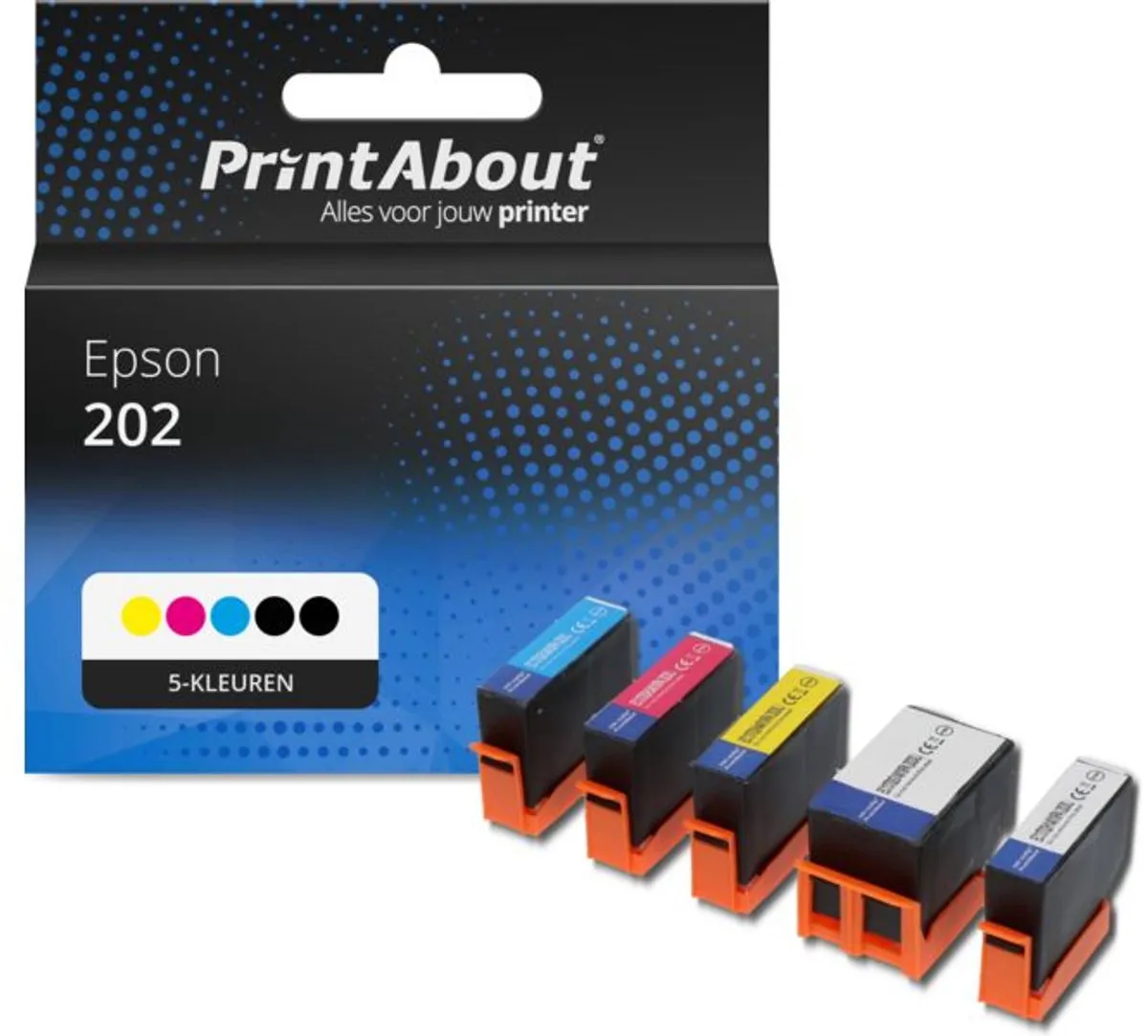 PrintAbout Epson 202 C13T02E74010 Inktcartridge 5-kleuren