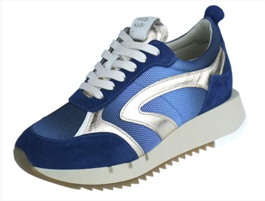 Dames Sneakers Piedi Nudi Vaya 01.13 Blue Gold Blauw - Maat 38 - afbeelding 3 van 6