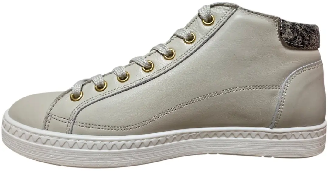 AQA Shoes - A8856 - Hoge sneakersVeterbootsDames veterschoenenDames sneakersHalf-hoge schoenen - Kleur: Wit/beige - Maat: 38 - afbeelding 4 van 6
