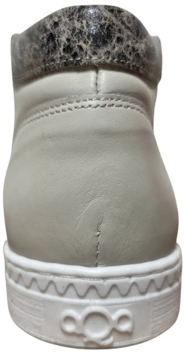 AQA Shoes - A8856 - Hoge sneakersVeterbootsDames veterschoenenDames sneakersHalf-hoge schoenen - Kleur: Wit/beige - Maat: 38 - afbeelding 3 van 6