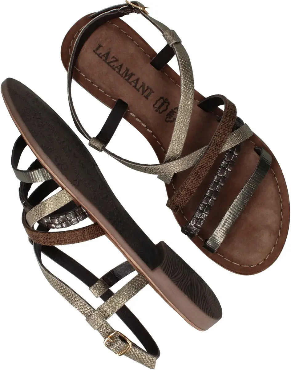 Lazamani - Zuri - Dames - Sandalen - Bruin - afbeelding 5 van 6