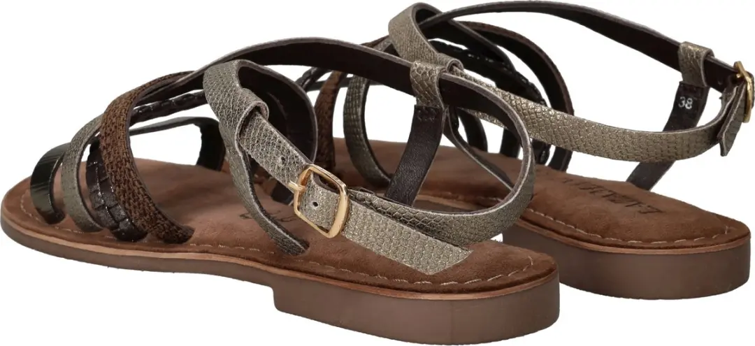 Lazamani - Zuri - Dames - Sandalen - Bruin - afbeelding 4 van 6