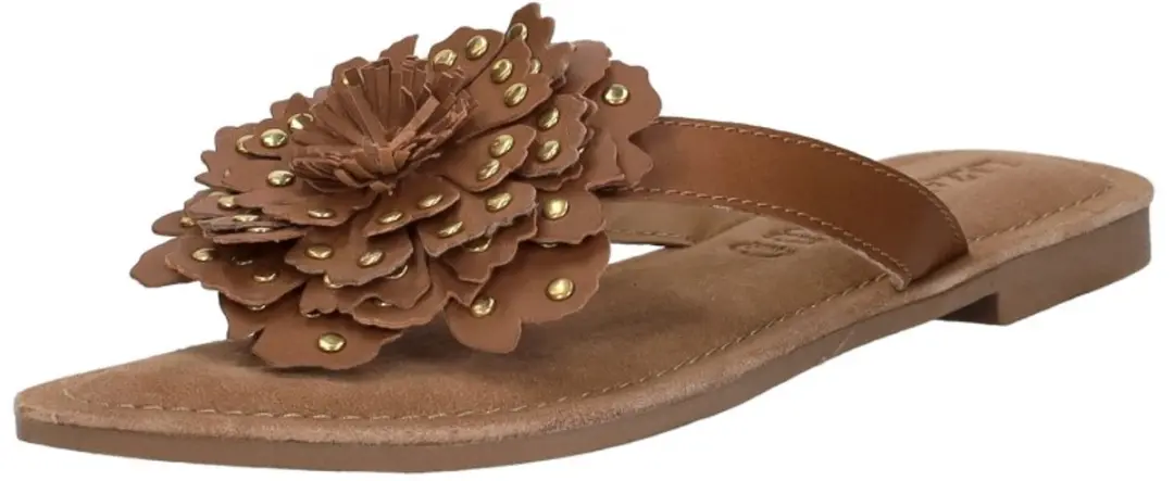 Lazamani Nomi Slippers Cognac Suede - Maat 42 - afbeelding 5 van 6