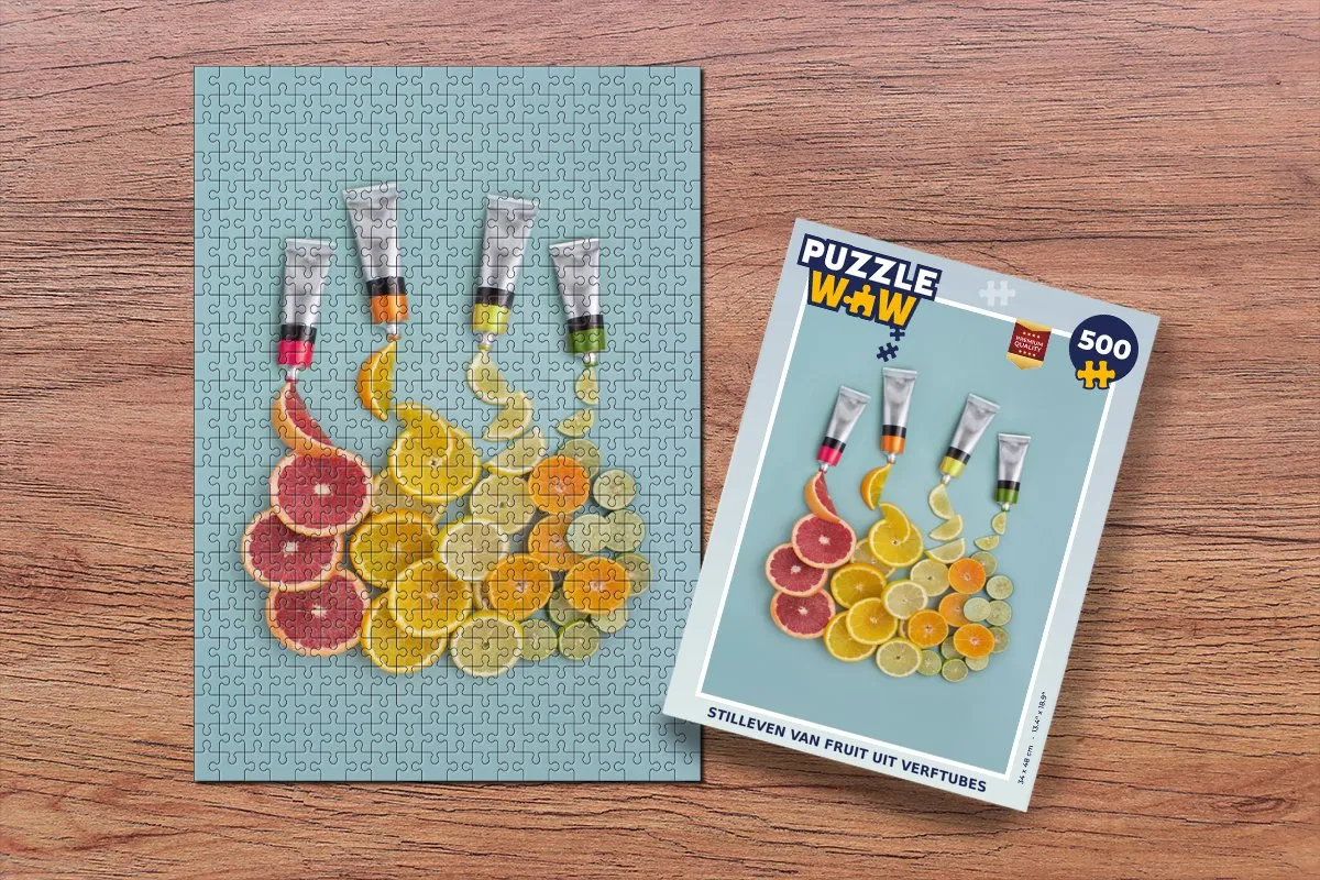 PuzzleWow Fruit Verf Legpuzzel 500 Stuks - Multicolor