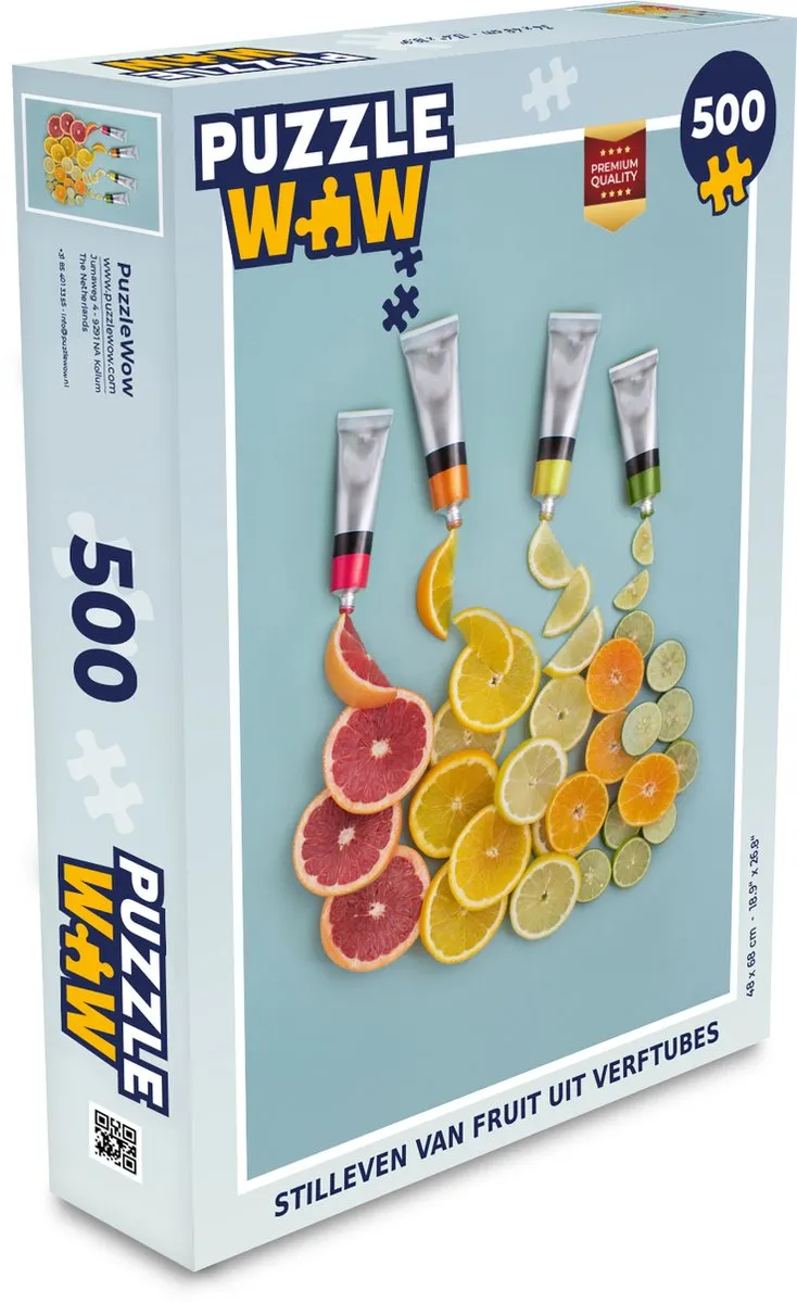 PuzzleWow Fruit Verf Legpuzzel 500 Stuks - Multicolor