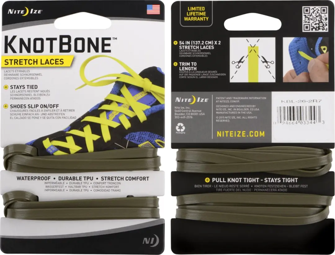 Nite Ize Knotbone Laces Green Veters Groen