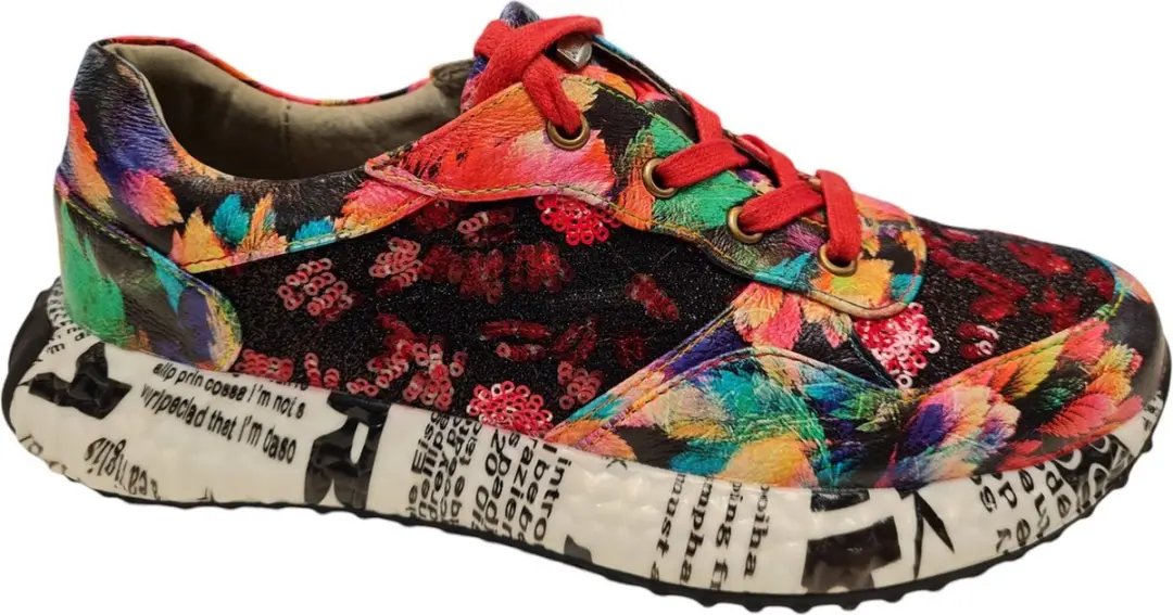 Laura Vita Burton 45 Grenat Dames Sneakers