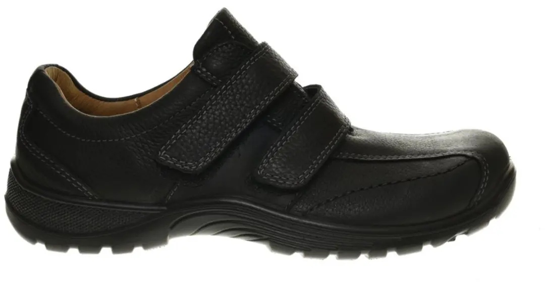 Heren Velcroschoenen Zwart Comfort Extra Breed maat 44