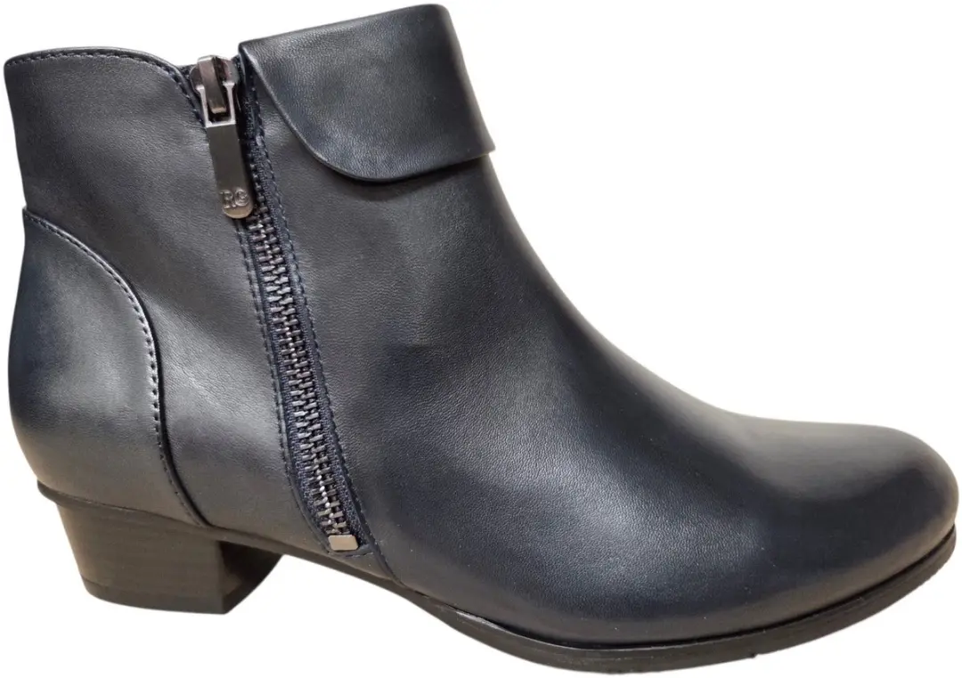 Regarde le Ciel Stefany 333 150 Glove Navy Enkellaarzen Blauw Leer Dames
