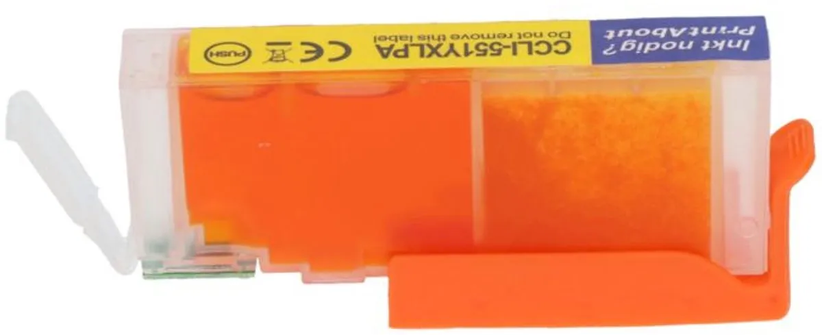 PrintAbout CLI-551Y XL Inktcartridge - Geel - 1000 pagina's
