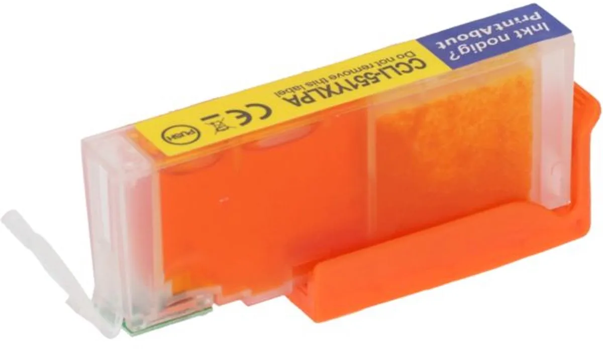 PrintAbout CLI-551Y XL Inktcartridge - Geel - 1000 pagina's