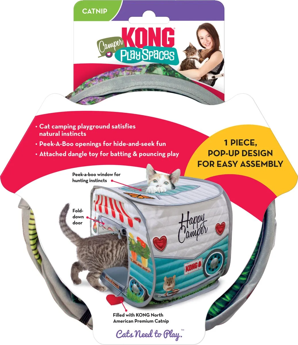 KONG Play Spaces Camper Katten Speelgoed - Blauw L