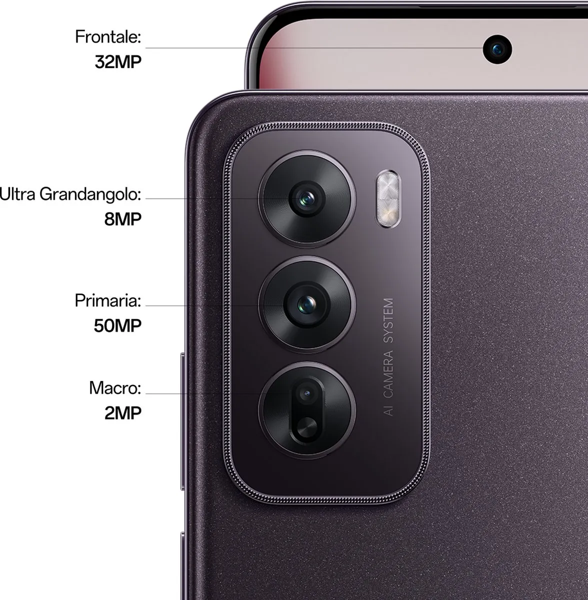 OPPO Reno12 5G 110010233902 - 256GB - Zwart