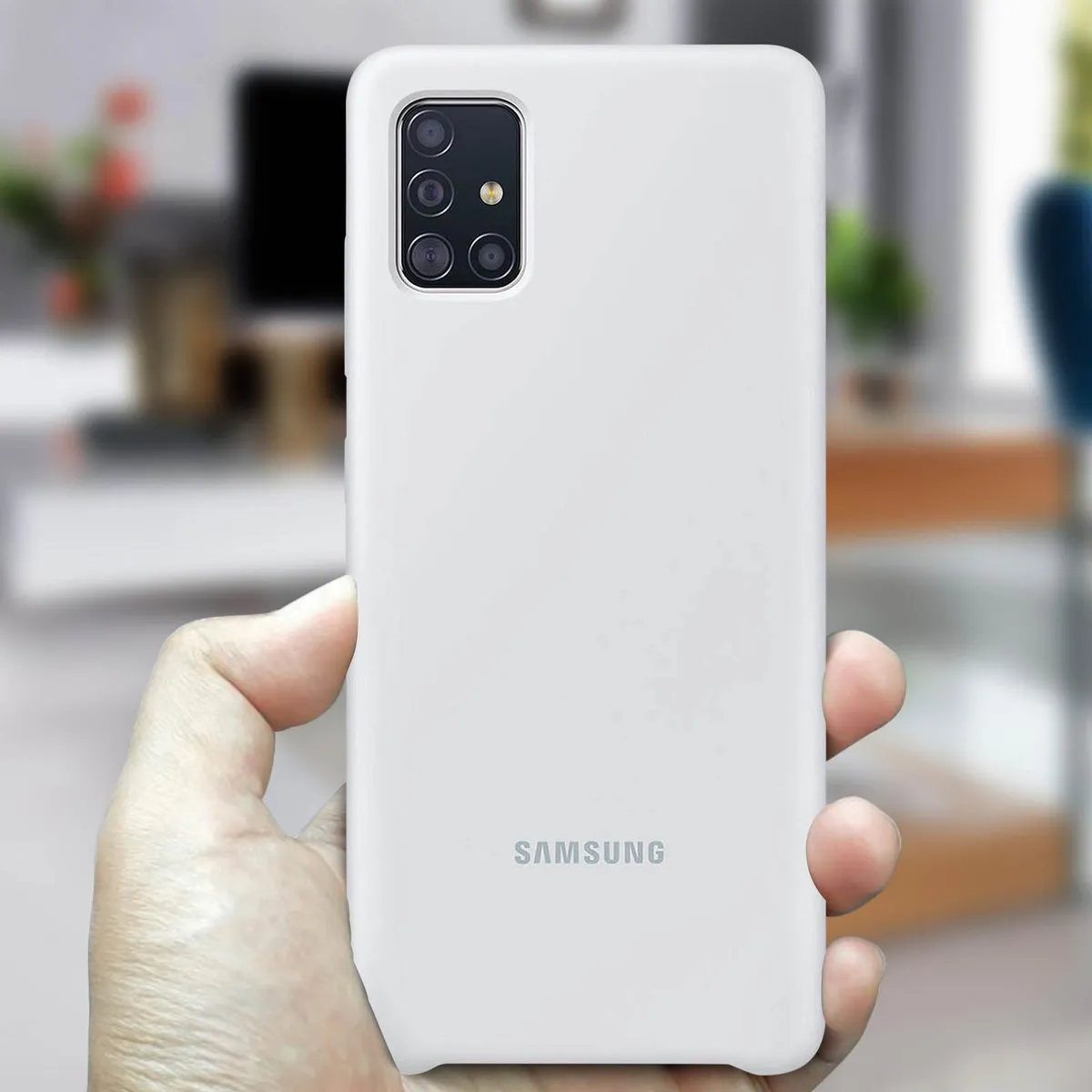 Samsung Silicone Hoesje Galaxy A51 EF-PA515TWEGEU - Wit
