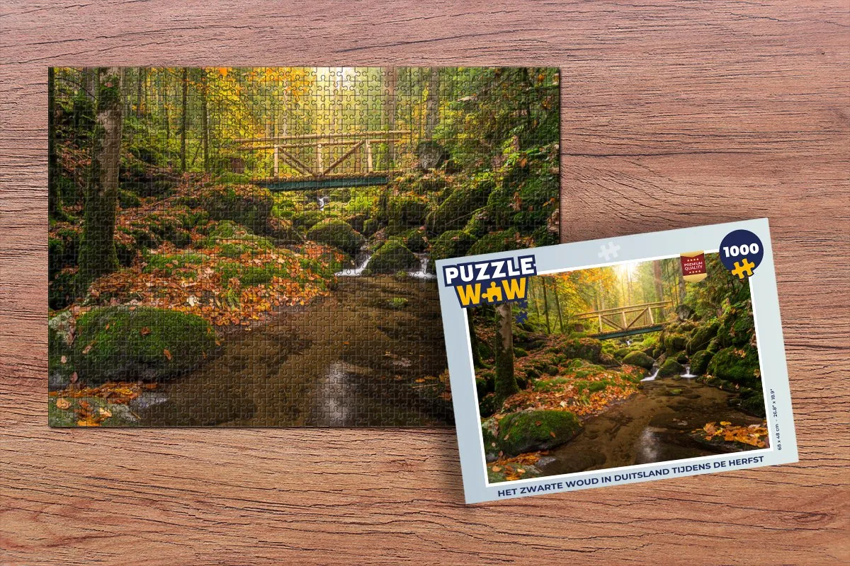 PuzzleWow Legpuzzel Het Zwarte Woud Herfst 1000 Stuks