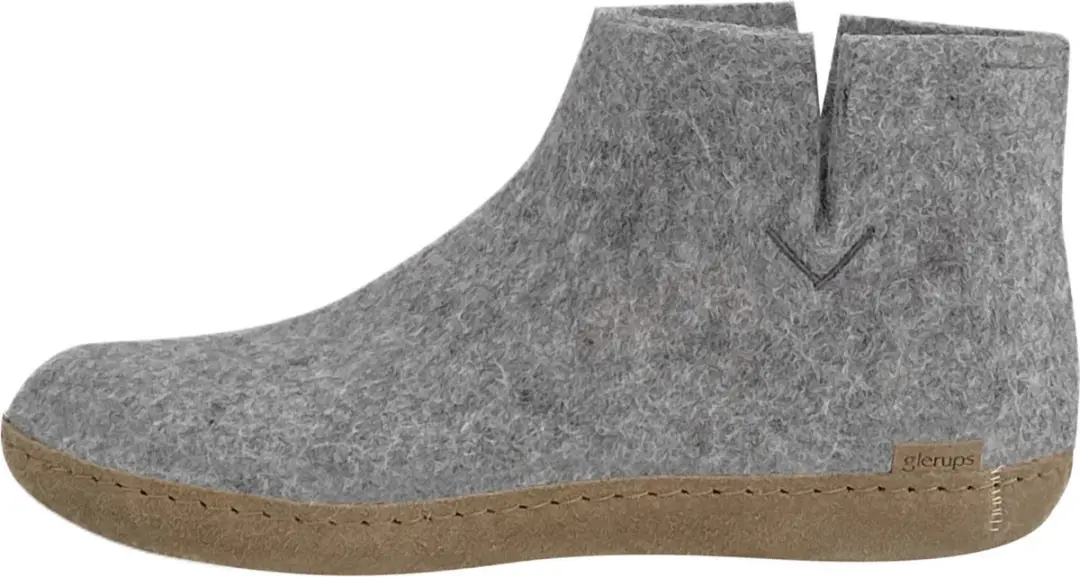 Glerups Laars met leren zool-Grijs-36