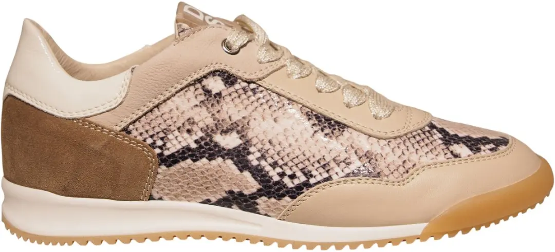 DL Sport leren dames sneakers met slangenprint