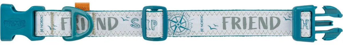 Trixie Halsband Nordic Extra Breed 32-45x3cm - Petrol - afbeelding 3 van 3
