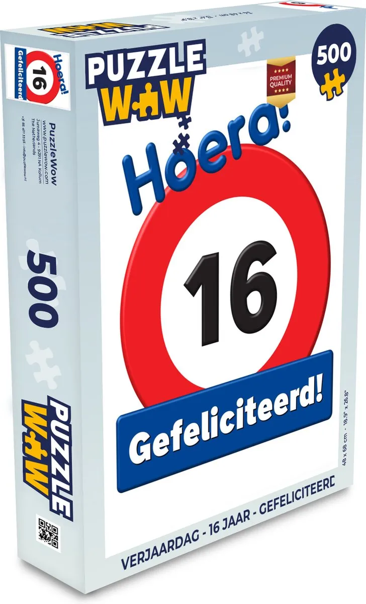 PuzzleWow Verjaardag Legpuzzel 500 Stuks