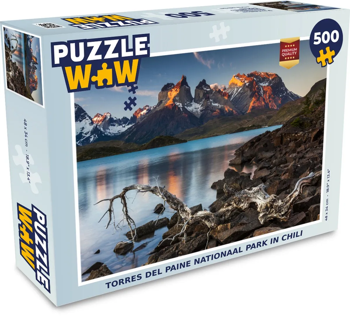 PuzzleWow Torres del Paine Chili Legpuzzel 500 Stuks