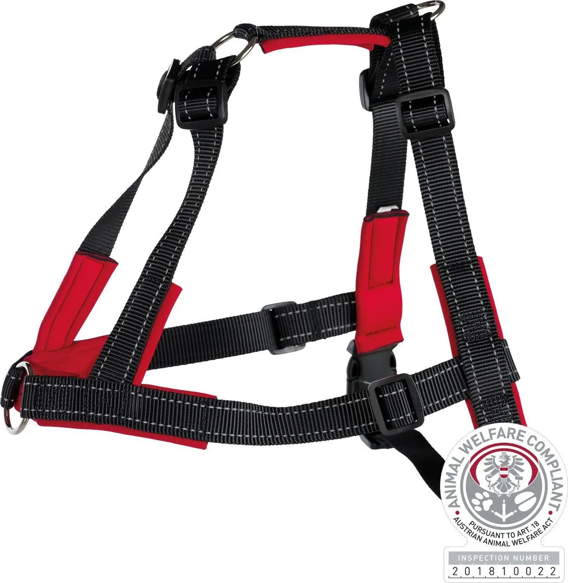 Trixie Lead'N'Walk Zacht Tuig - S/M 45-70cm - Zwart