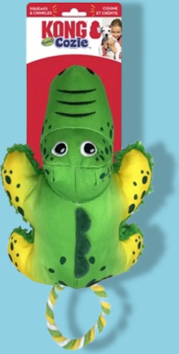 KONG Cozie Tuggz Alligator Hondenspeeltje - Groen