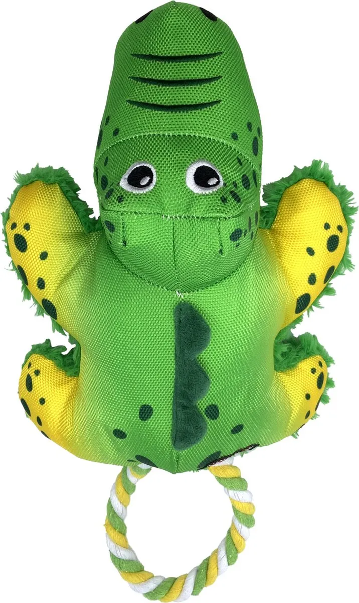 KONG Cozie Tuggz Alligator Hondenspeeltje - Groen - afbeelding 6 van 6