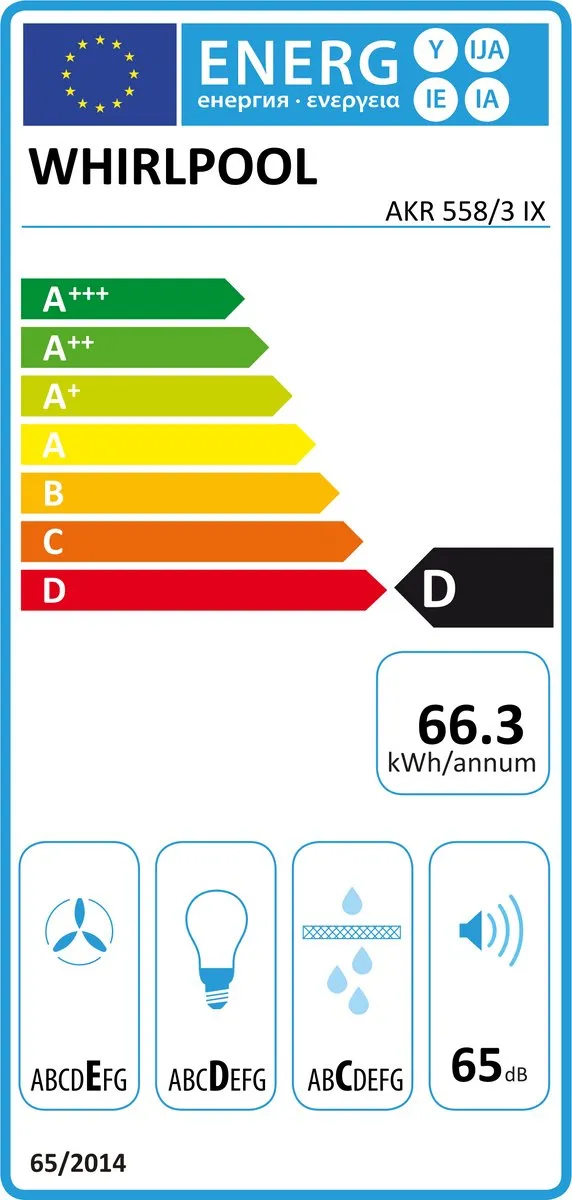 Whirlpool AKR5583IX Deco - Afzuigkap - 60 cm